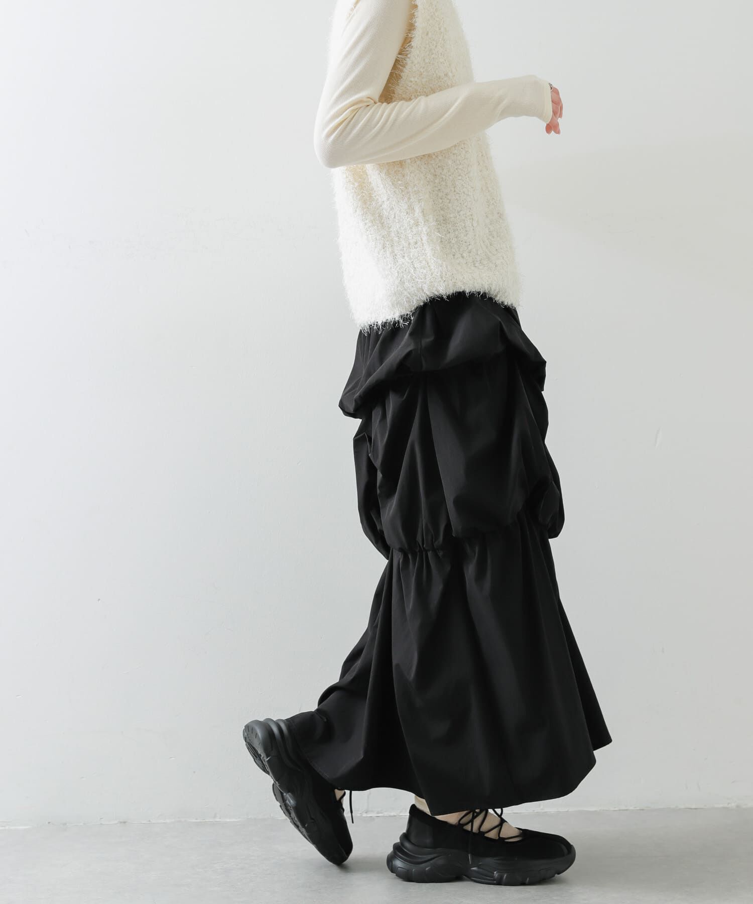 SENSE OF PLACE by URBAN RESEARCH「バルーンタックティアードスカート」|スカート|