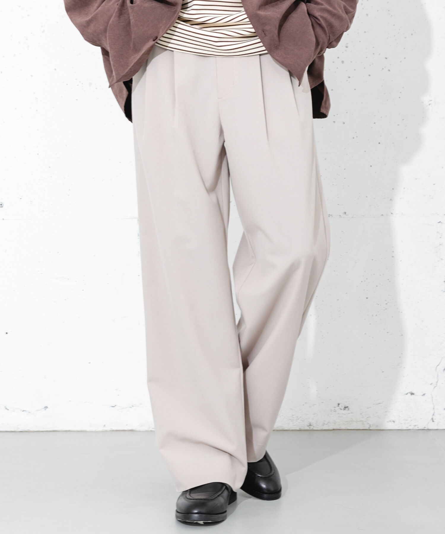 SENSE OF PLACE by URBAN RESEARCH「ダブルタックワイドパンツ」|その他|ライトベージュ