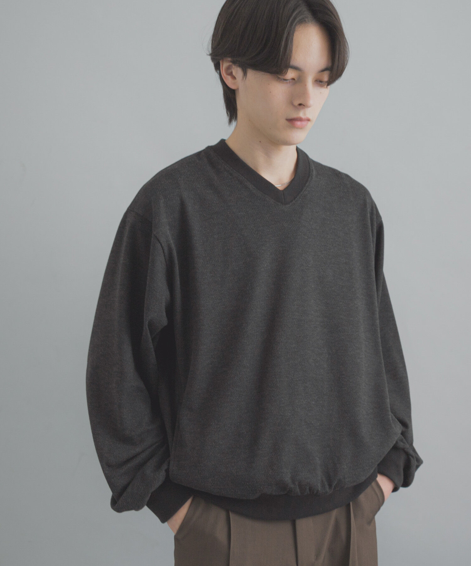 SENSE OF PLACE by URBAN RESEARCH「ライトカットメルトンVネックプルオーバー」|Tシャツ・カットソー|