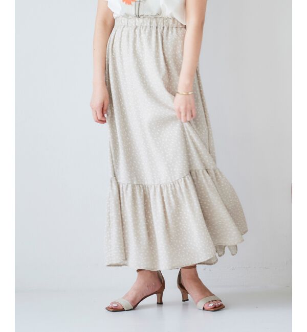 le.coeur blanc「ジオメトリックプリントティアードスカート」|スカート|