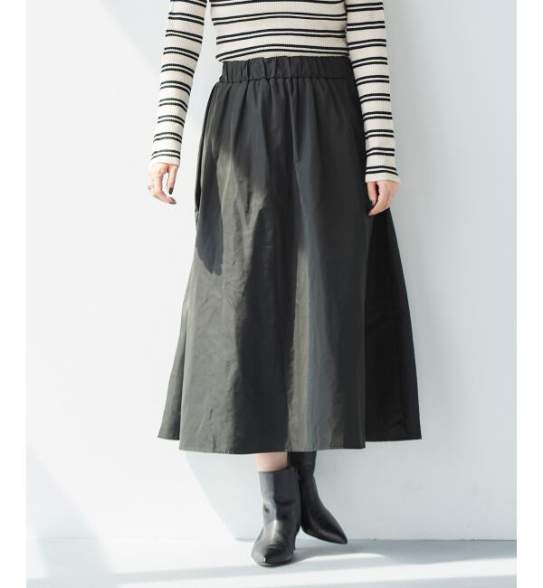 le.coeur blanc「リブニット&times;タフタドッキングワンピース」|ワンピース|