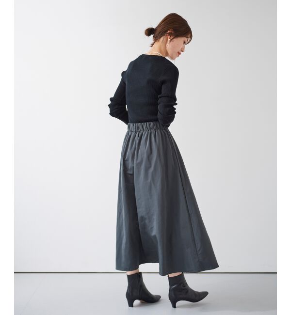 le.coeur blanc「リブニット&times;タフタドッキングワンピース」|ワンピース|