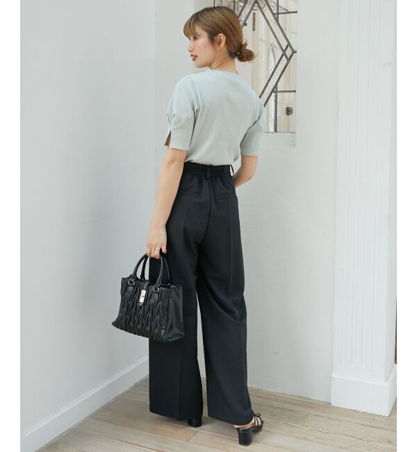  「ネックパールリブトップス」|Tシャツ・カットソー|