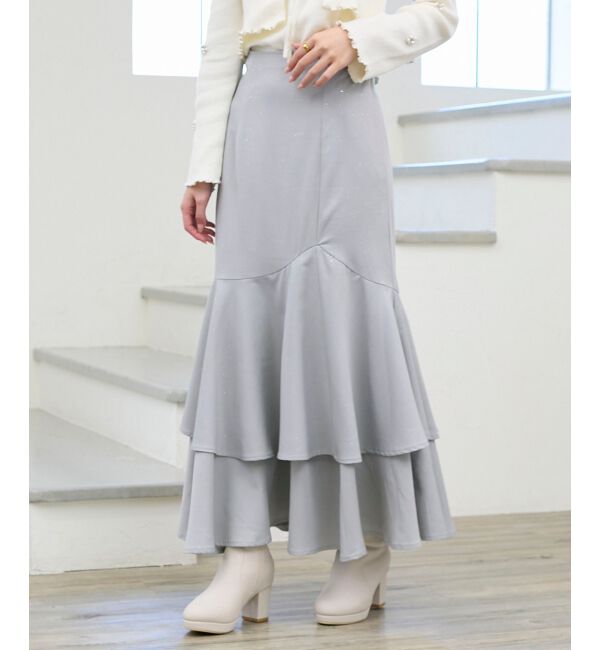  「キラキラレースアップマーメイドスカート」|スカート|