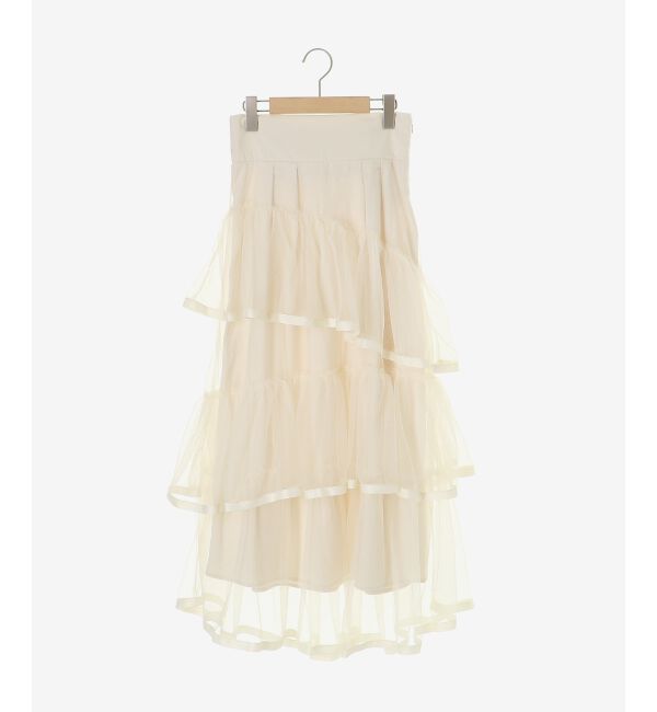 「バックレースアップチュールスカート」|スカート|