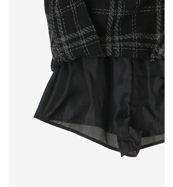  「ボックスプリーツフレアミニスカパン」|スカート|