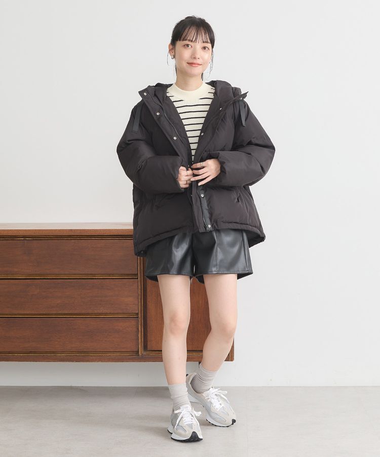 earth music&ecology「フーディーパファーブルゾン」|ブルゾン・スタジャン|