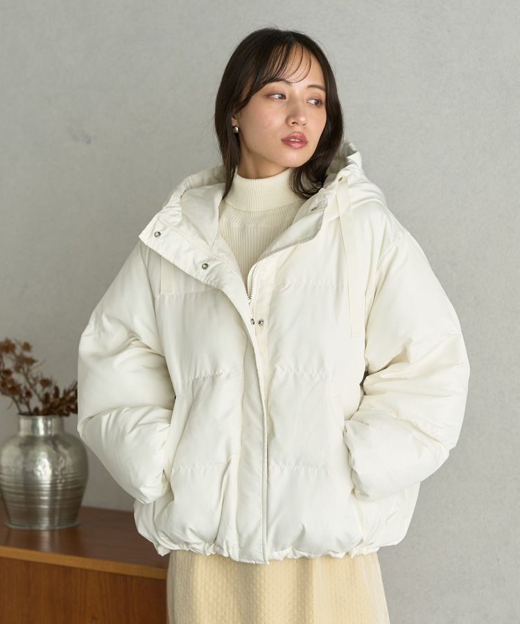 earth music&ecology「フーディーパファーブルゾン」|ブルゾン・スタジャン|