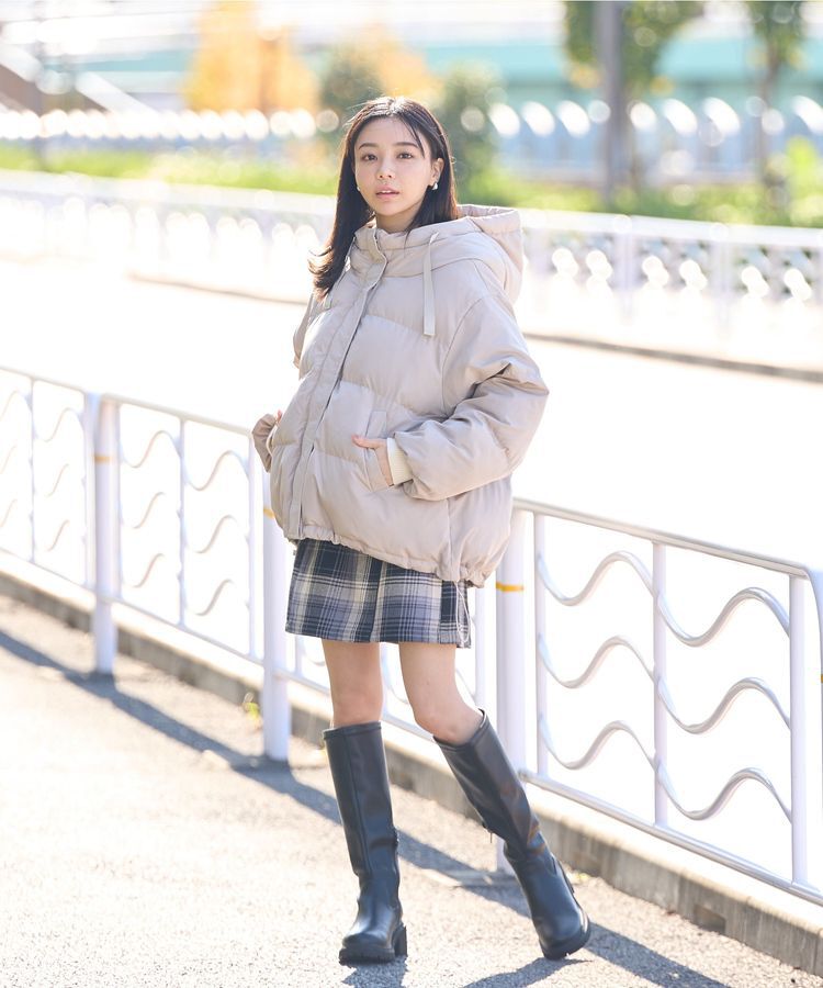 earth music&ecology「フーディーパファーブルゾン」|ブルゾン・スタジャン|