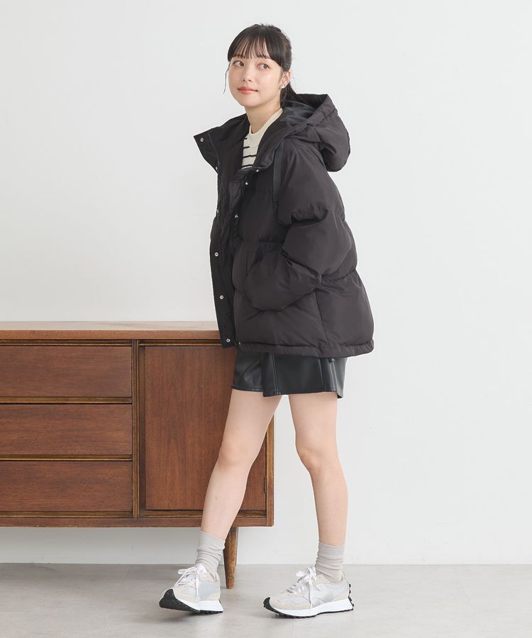 earth music&ecology「フーディーパファーブルゾン」|ブルゾン・スタジャン|