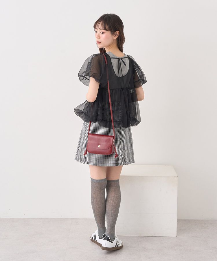 earth music&ecology「SET2点チュールバルーンブラウス＋ロゴタンク」|シャツ・ブラウス|