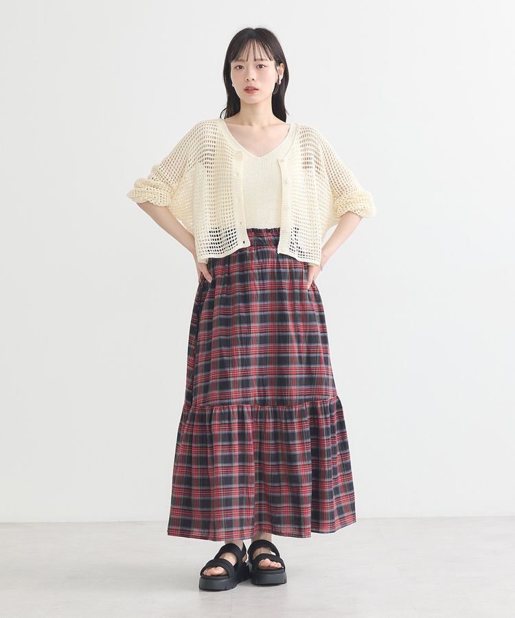 earth music&ecology「SET2点メッシュニットカーディガン＋ビスチェ」|カーディガン|