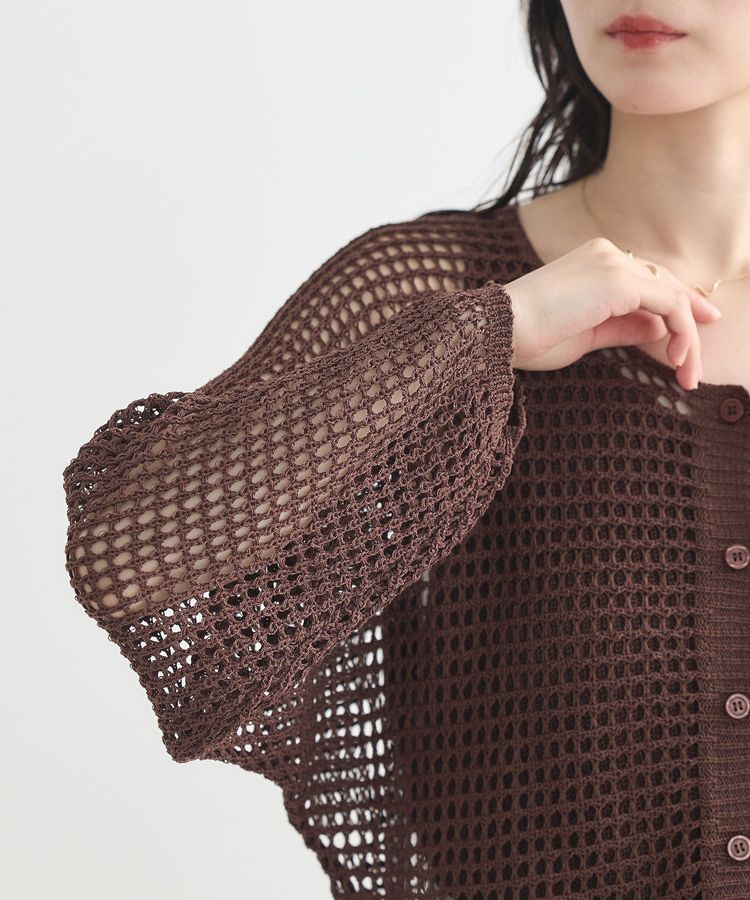 earth music&ecology「SET2点メッシュニットカーディガン＋ビスチェ」|カーディガン|