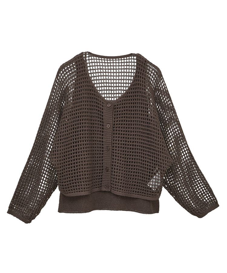 earth music&ecology「SET2点メッシュニットカーディガン＋ビスチェ」|カーディガン|