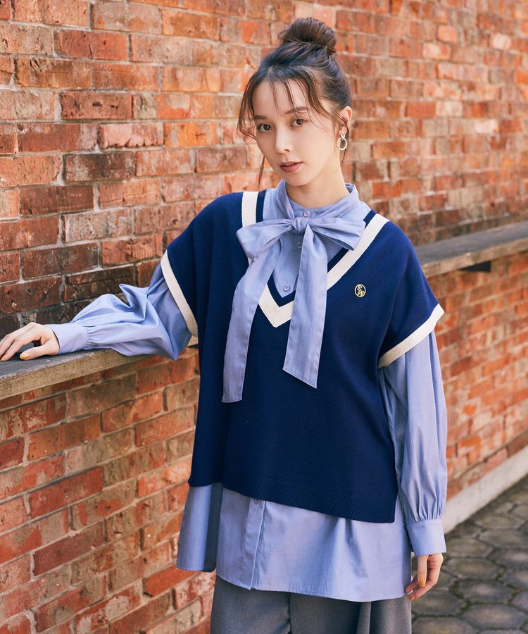 earth music&ecology「2wayボウタイブラウス」|シャツ・ブラウス|