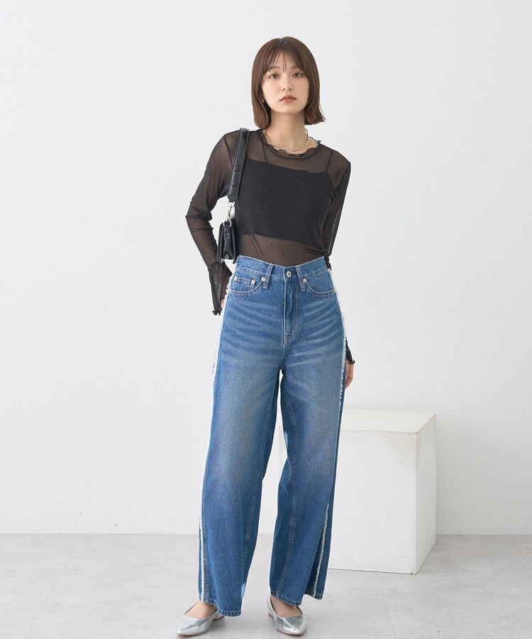 earth music&ecology「フロッキードットメロープルオーバー」|Tシャツ・カットソー|