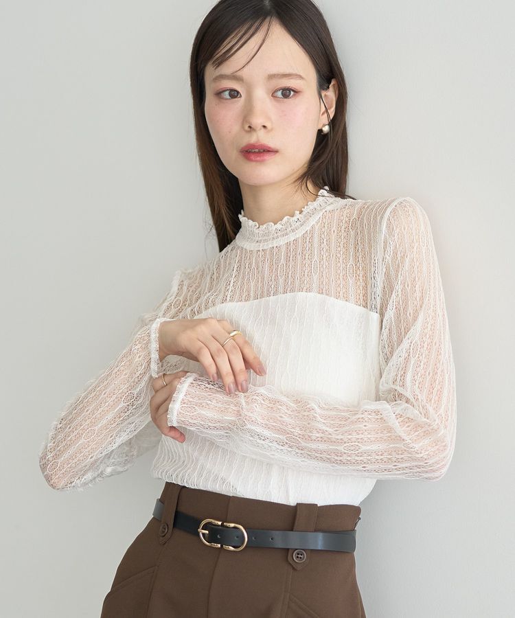 earth music&ecology「レースドッキングプルオーバー」|Tシャツ・カットソー|Off White