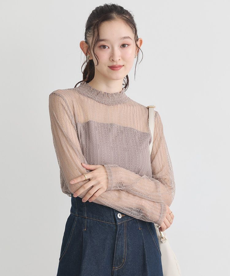 earth music&ecology「レースドッキングプルオーバー」|Tシャツ・カットソー|