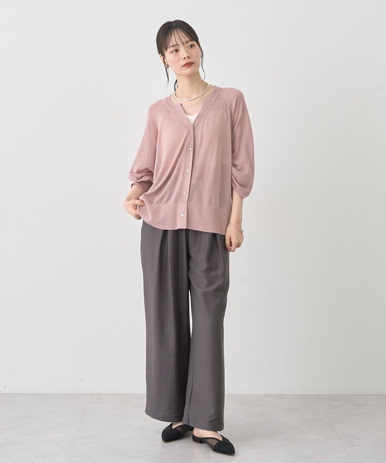 earth music&ecology「キーネックシアーカーディガン」|カーディガン|