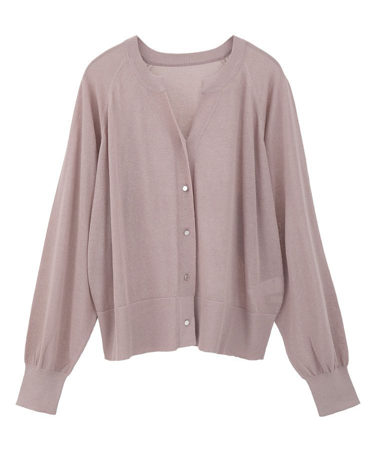 earth music&ecology「キーネックシアーカーディガン」|カーディガン|