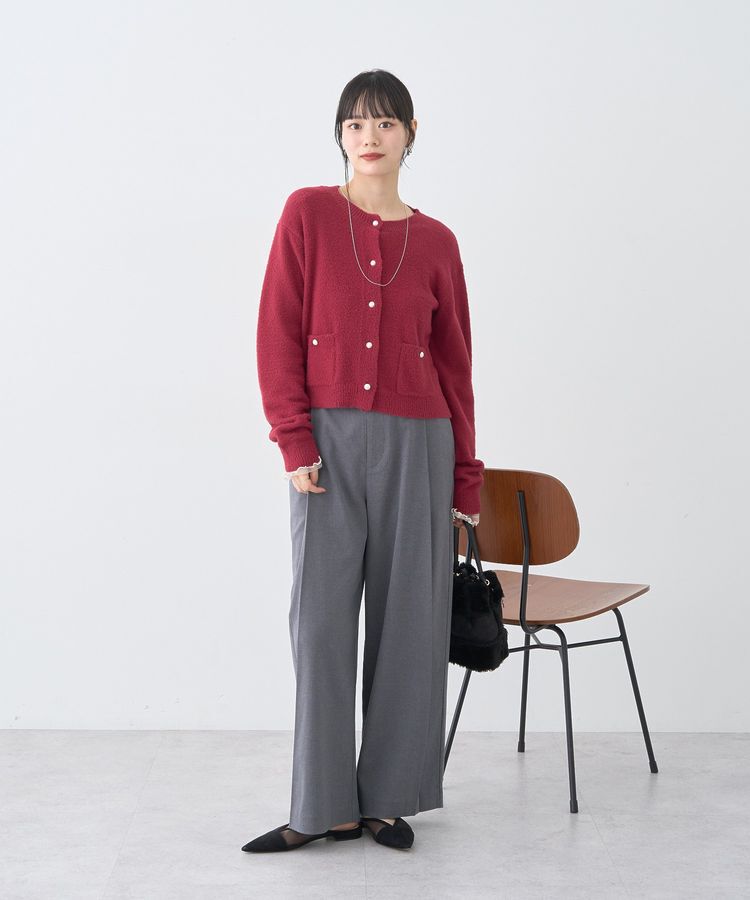 earth music&ecology「パウダーシャギークルーネックカーディガン」|カーディガン|