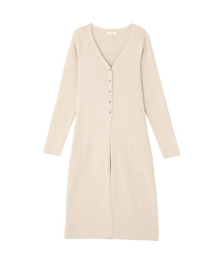 earth music&ecology「Vネックニットワンピース」|ワンピース|