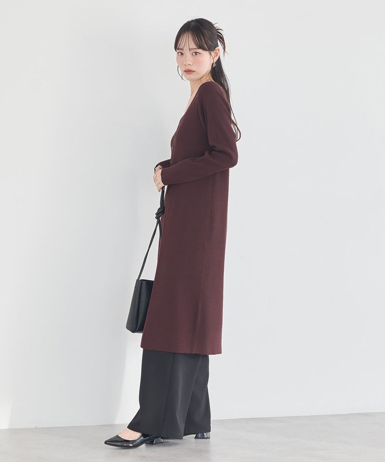 earth music&ecology「Vネックニットワンピース」|ワンピース|