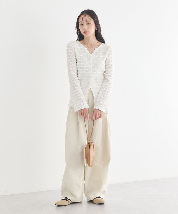 earth music&ecology「フラワー刺繍ツイルカーブパンツ」|その他|