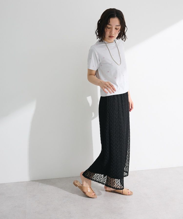 Green Parks「・DOUBLE FLAGS ハート総柄刺繍TEE」|Tシャツ・カットソー|