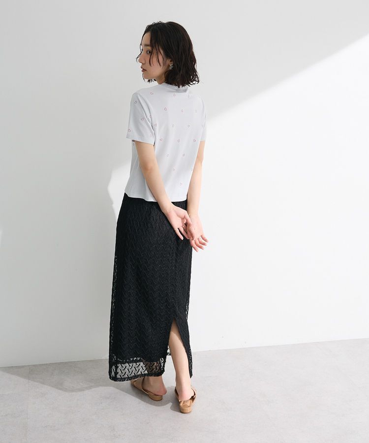 Green Parks「・DOUBLE FLAGS ハート総柄刺繍TEE」|Tシャツ・カットソー|