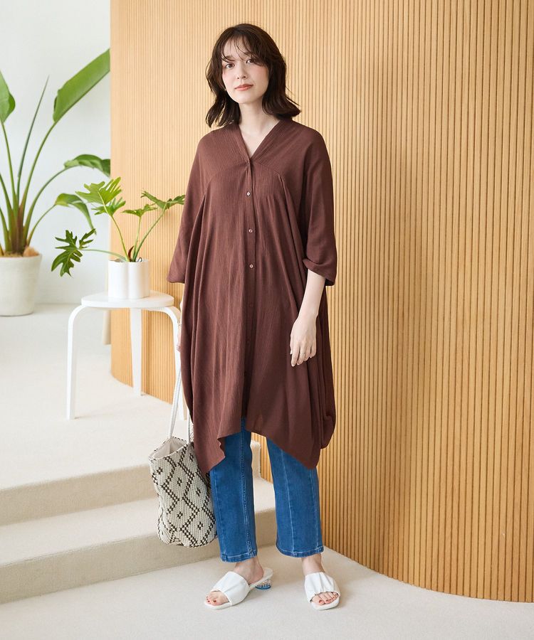 Green Parks「レーヨンクレープチュニック」|チュニック|