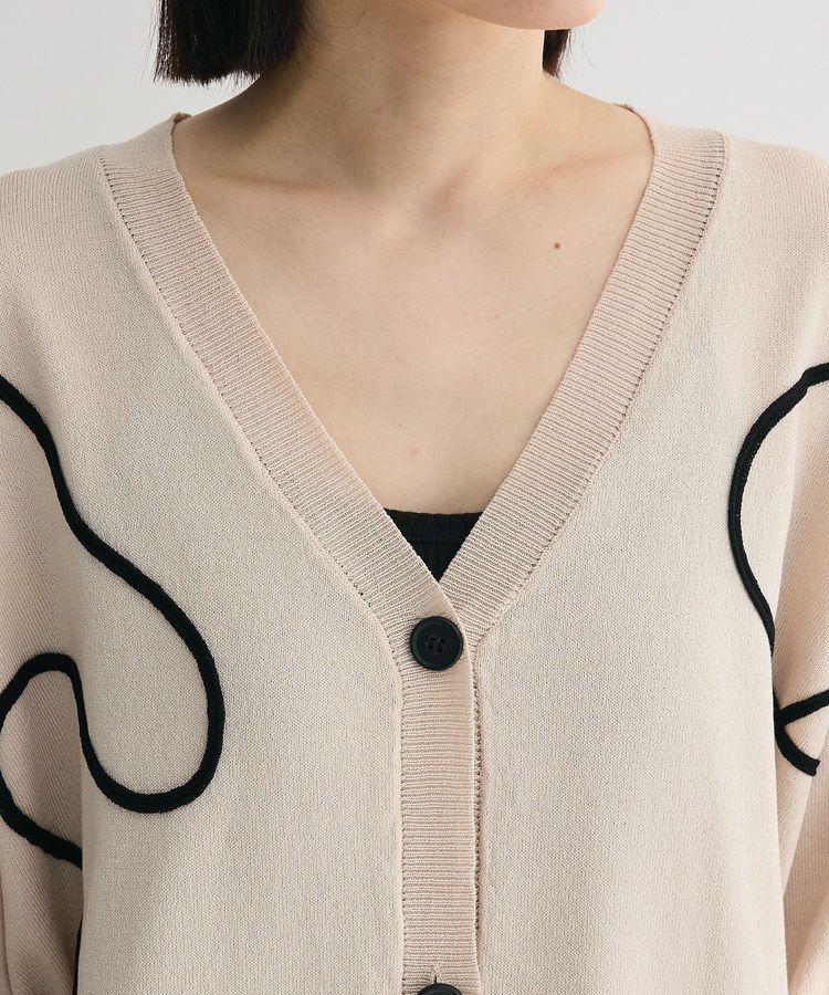 armonia「刺繍コードVネックフレンチカーディガン」|カーディガン|