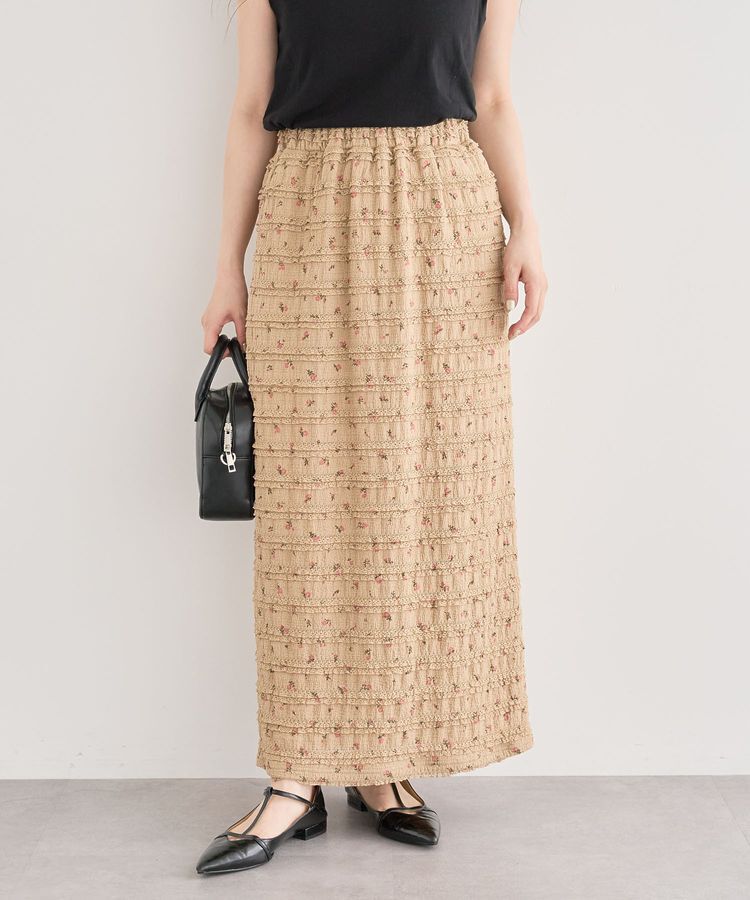 Green Parks「・SUGAR SPOON コバナレースフリルナロースカート」|タイト|Beige