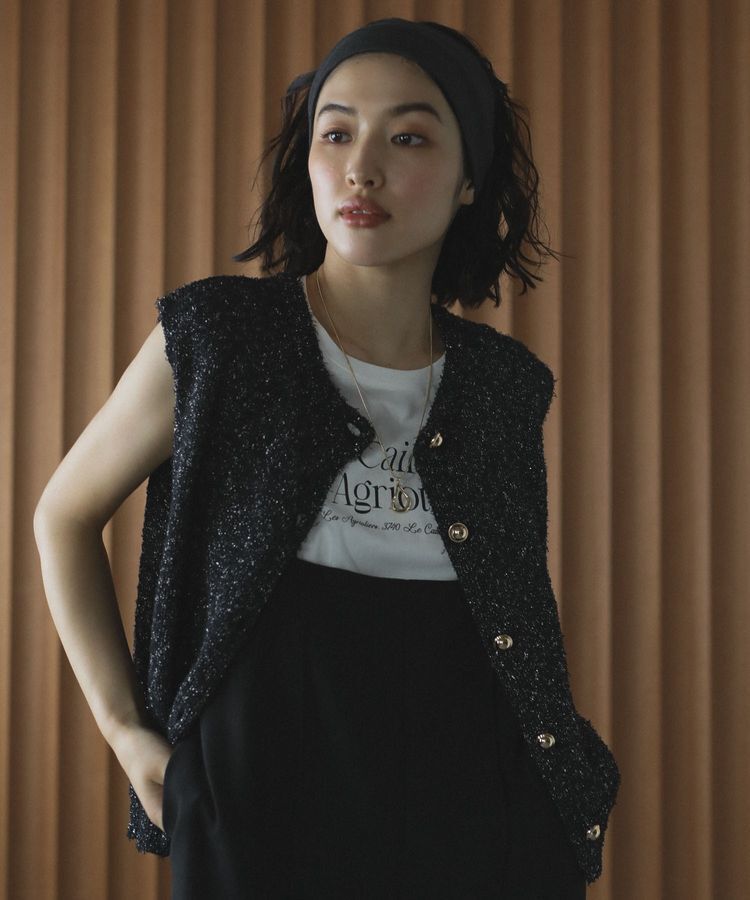 Green Parks「ノースリーブフェミニンロゴプルオーバー」|Tシャツ・カットソー|