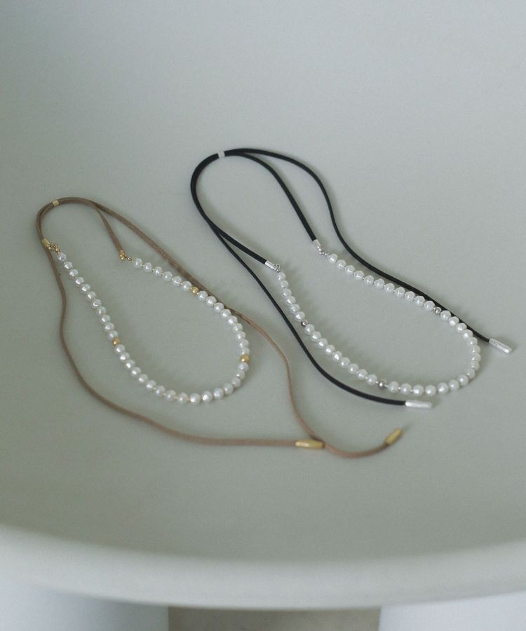 armonia「every walk.パールスウェードネックレス」|ネックレス|