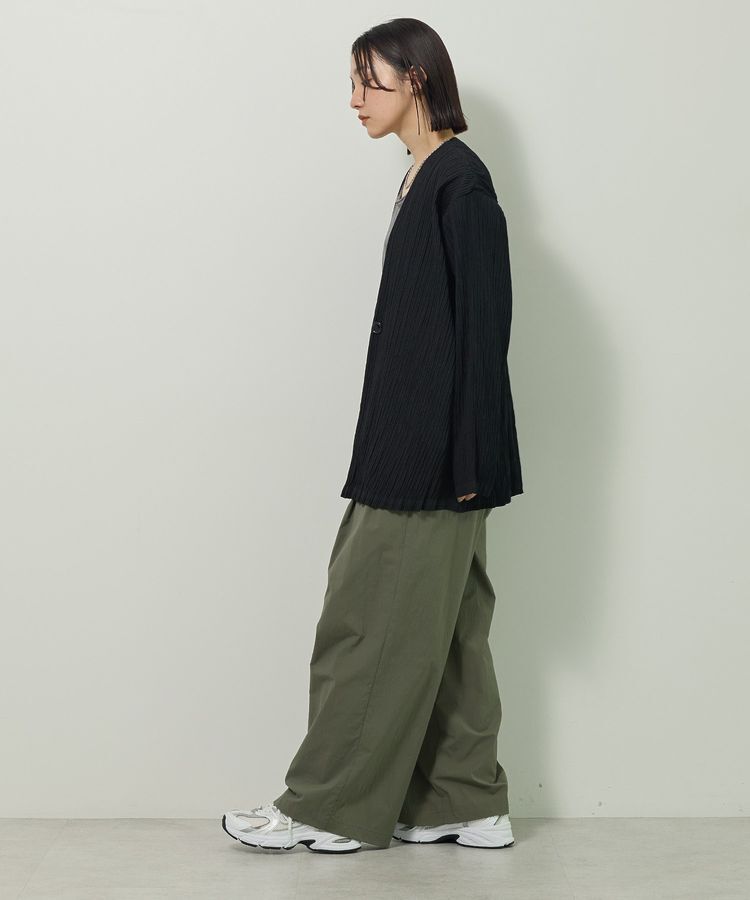 Green Parks「・ELENCARE DUE プリーツノーカラージャケット」|テーラードジャケット|