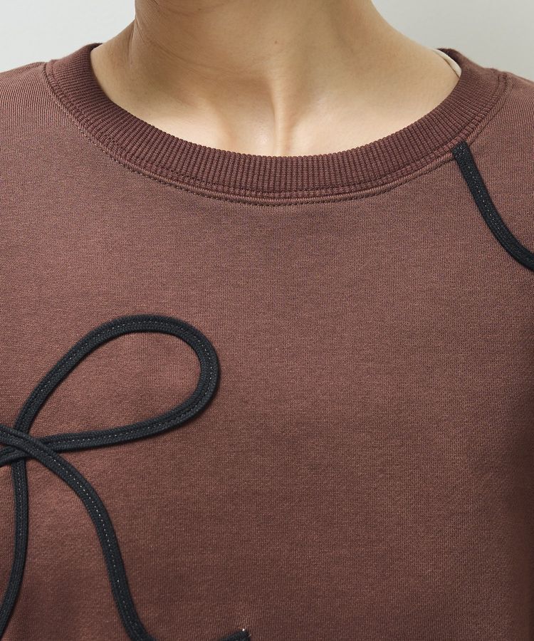 Green Parks「・swing by リボンコード刺繍スウェット」|スウェット・ジャージ|