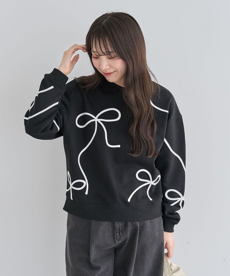 Green Parks「・swing by リボンコード刺繍スウェット」|スウェット・ジャージ|