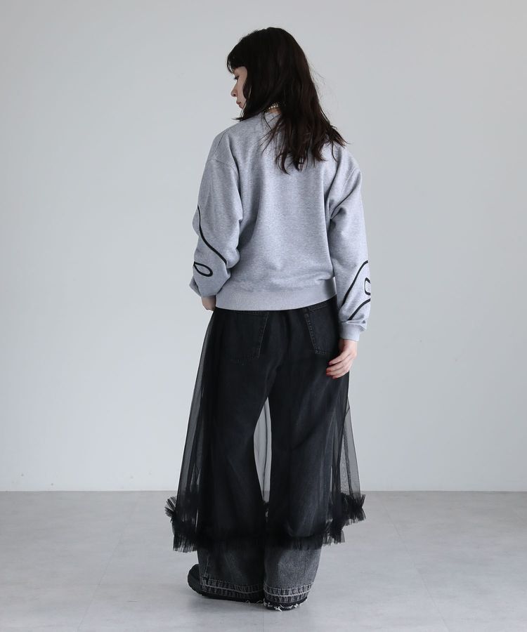 Green Parks「・swing by リボンコード刺繍スウェット」|スウェット・ジャージ|