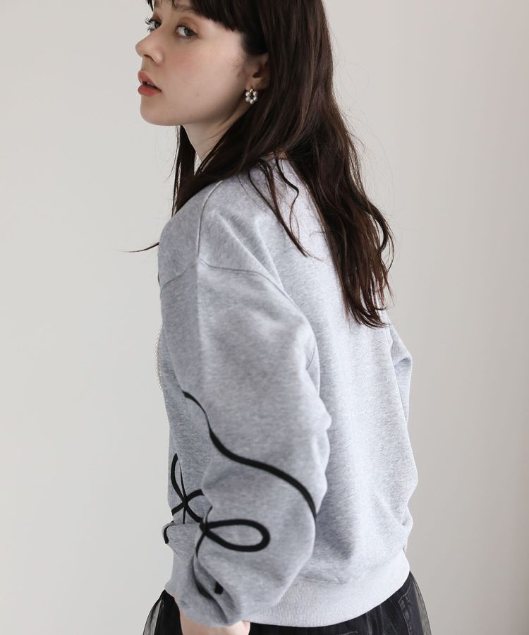 Green Parks「・swing by リボンコード刺繍スウェット」|スウェット・ジャージ|