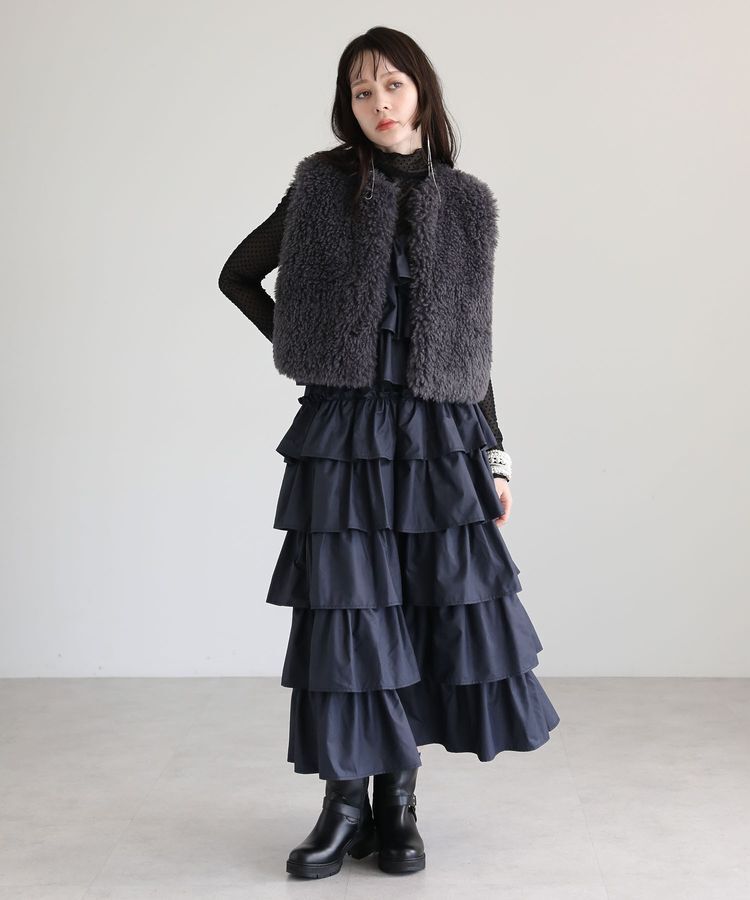 Green Parks「・SUGAR SPOON レザーライクティアードスカート」|スカート|