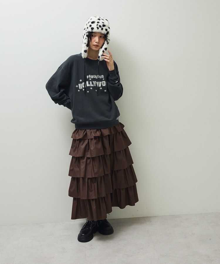 Green Parks「・SUGAR SPOON レザーライクティアードスカート」|スカート|