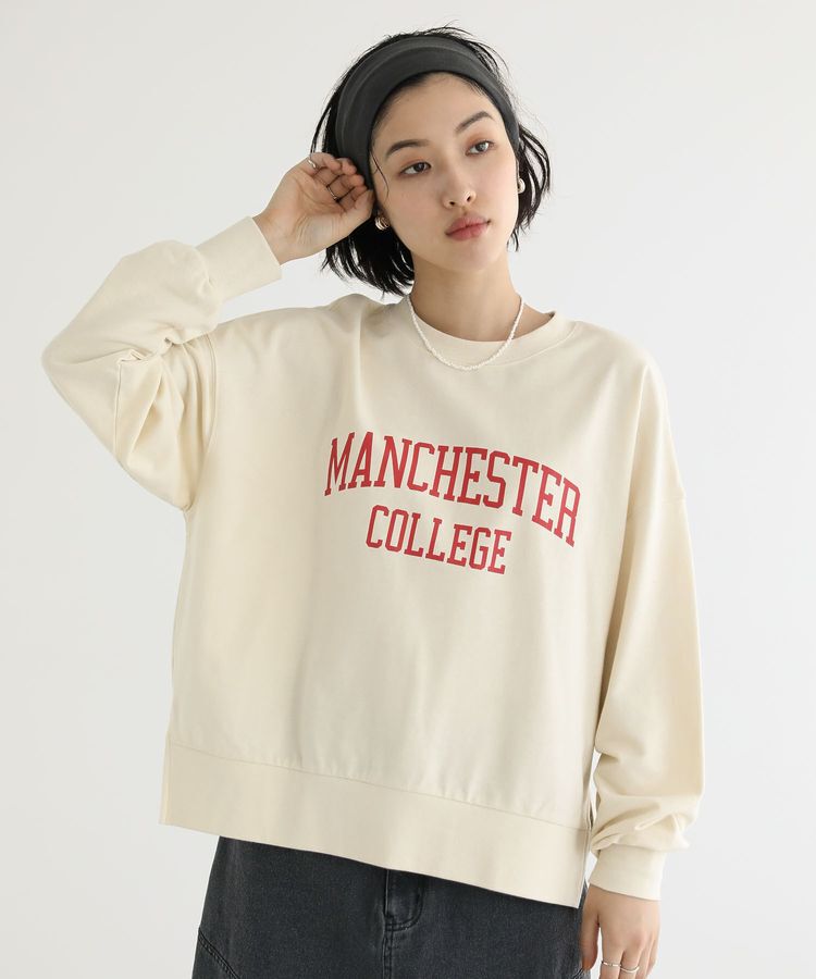 Green Parks「アソートカレッジロゴ裏毛プルオーバー」|スウェット・ジャージ|Beige