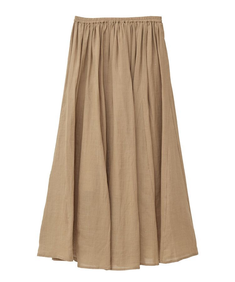 GARAGE OF GOOD CLOTHING「リネンギャザーボリュームスカート」|フレア|