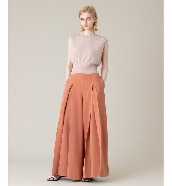 LOULOU WILLOUGHBY「【LOULOU WILLOUGHBY】ジョーゼットタックワイドパンツ」|その他|