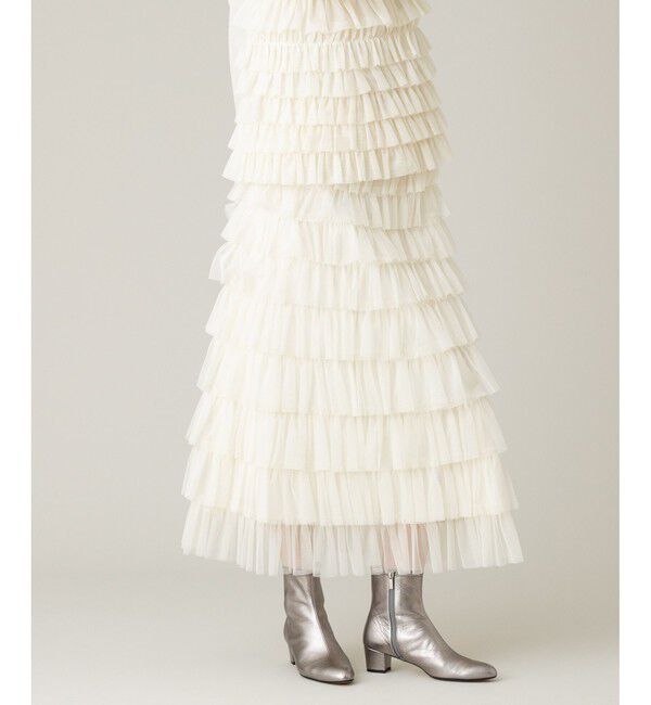 LOULOU WILLOUGHBY「【LOULOU WILLOUGHBY】ティアードチュールスカート」|スカート|
