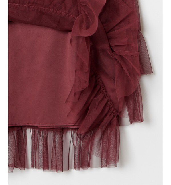 LOULOU WILLOUGHBY「【LOULOU WILLOUGHBY】ティアードチュールスカート」|スカート|