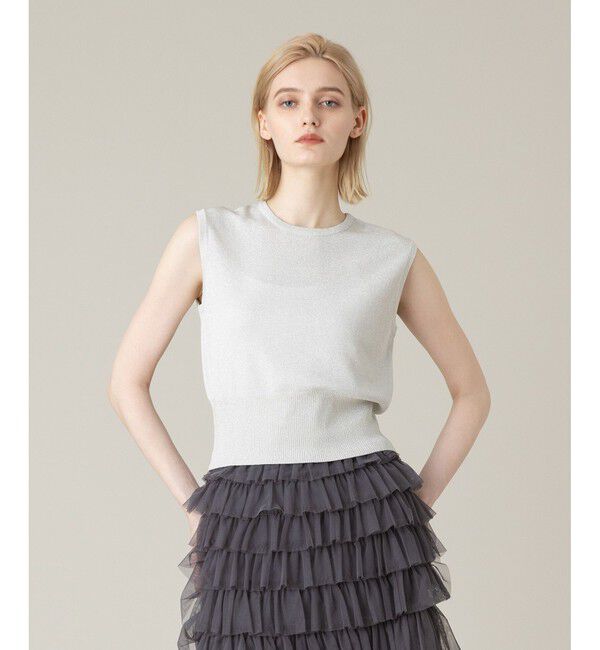 LOULOU WILLOUGHBY「【LOULOU WILLOUGHBY】リブコルセットラメプルオーバー」|その他|