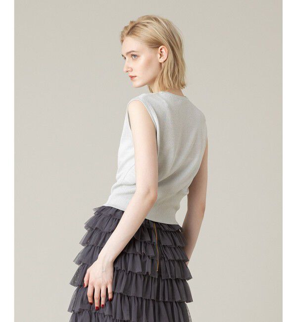 LOULOU WILLOUGHBY「【LOULOU WILLOUGHBY】リブコルセットラメプルオーバー」|その他|