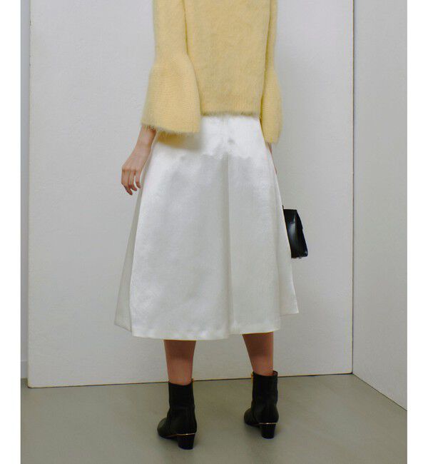 allureville「アセテートサテンボンディングスカート」|フレア|